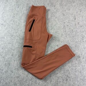 Women’s Echt 6 Zip Pocket Leggings Size XS Orange/Coral